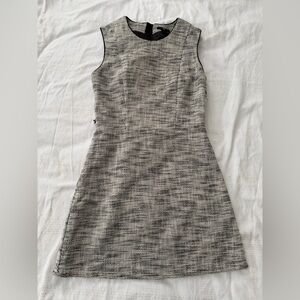 H&M Black and White Textured Mini Dress